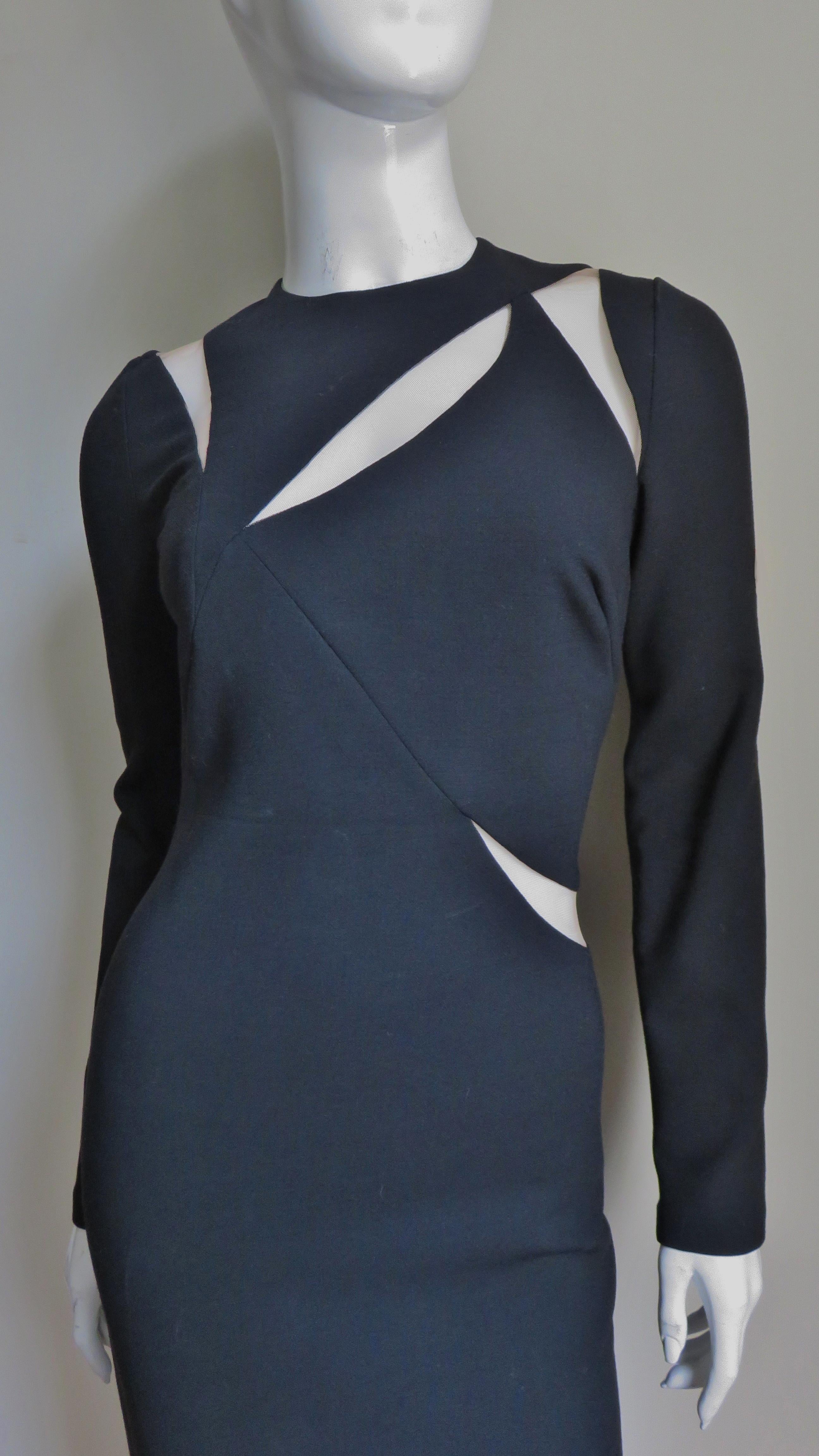 Versace Bodycon Dress with Cut outs In Good Condition For Sale In Water Mill, NY