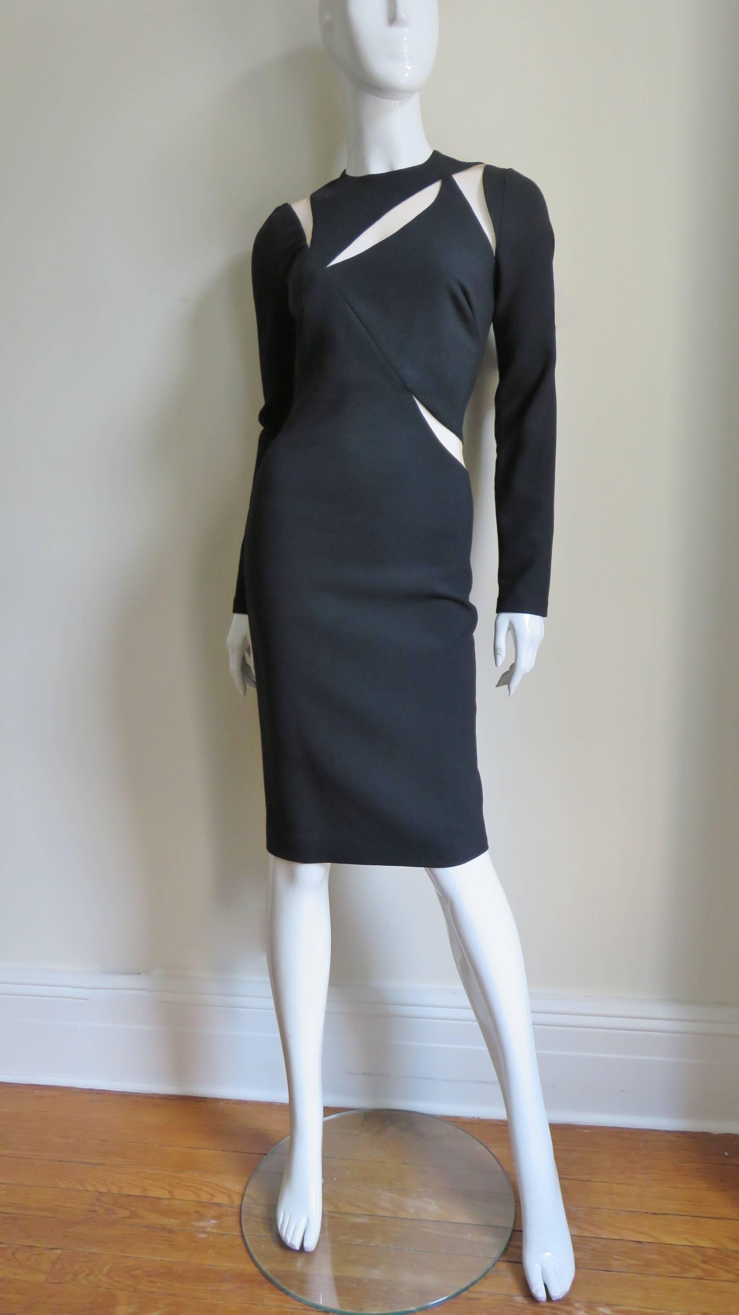 Versace Bodycon Dress with Cut outs For Sale 2