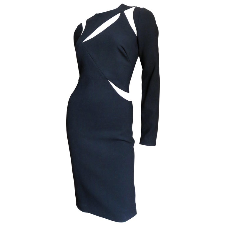 Versace Bodycon Dress with Cut Outs For Sale