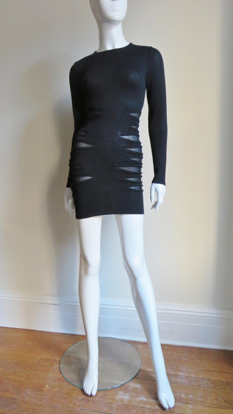 Versace Bodycon Dress with Mesh Cutouts For Sale 5
