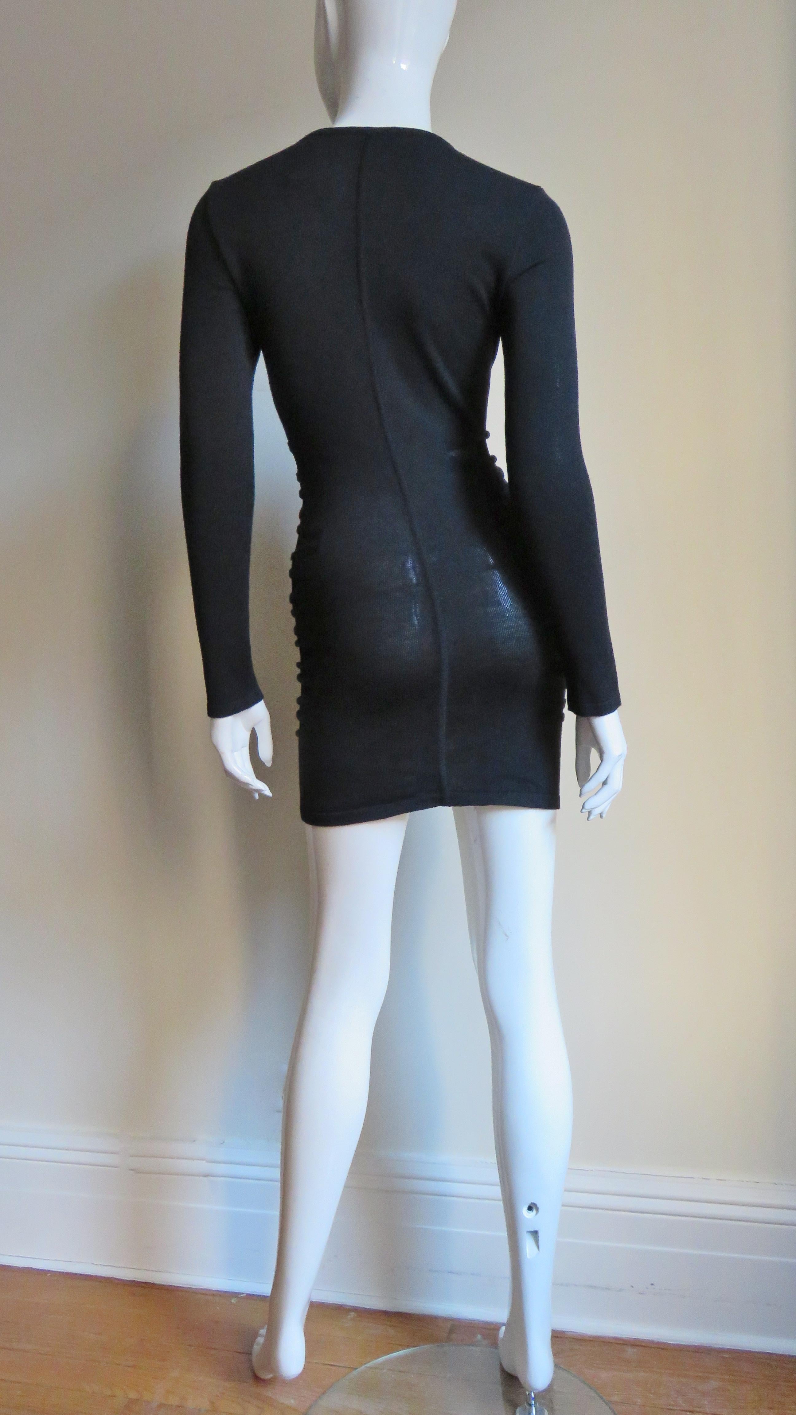 Versace Bodycon Dress with Mesh Cutouts 3