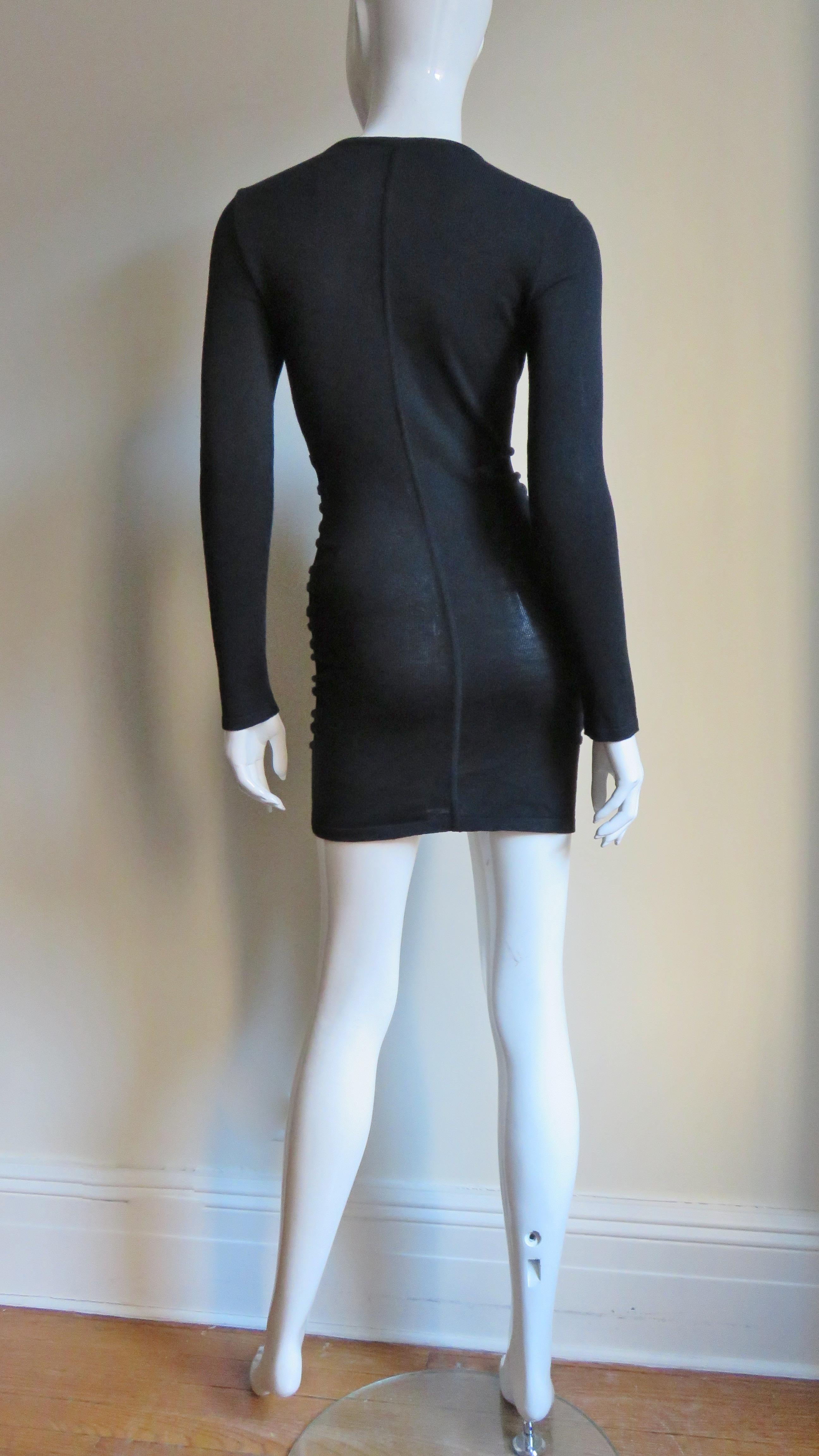 Versace Bodycon Dress with Mesh Cutouts 6