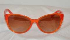 Versace Bold Tangerine with Signature Logo and gold hardware studs Sunglasses