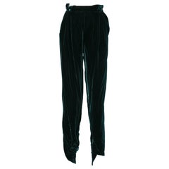 Pantalon en velours vert bouteille Versace