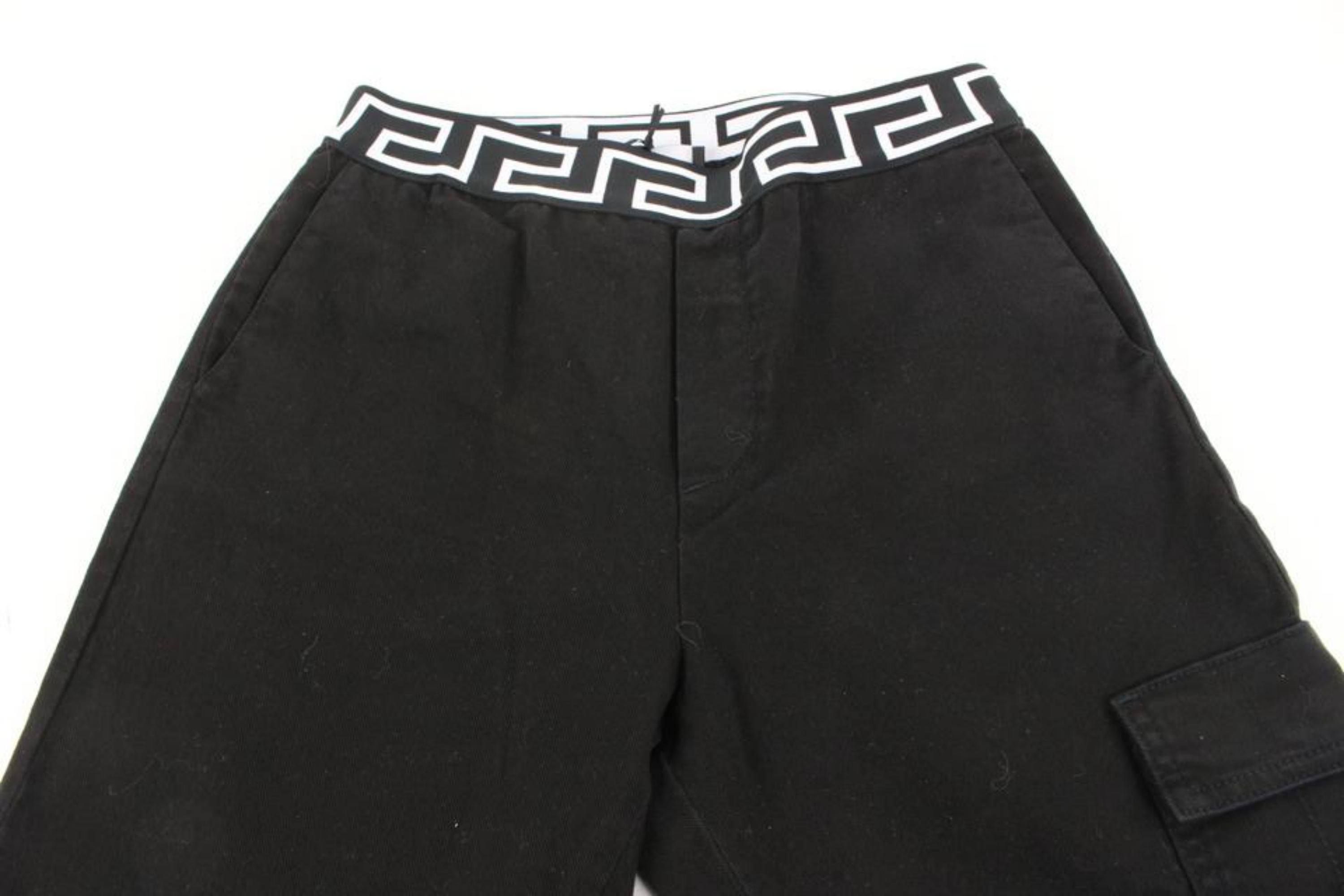 Junge Hose von Versace, 12A, Schwarz x Weiß, Greca, 120v23 im Angebot 7