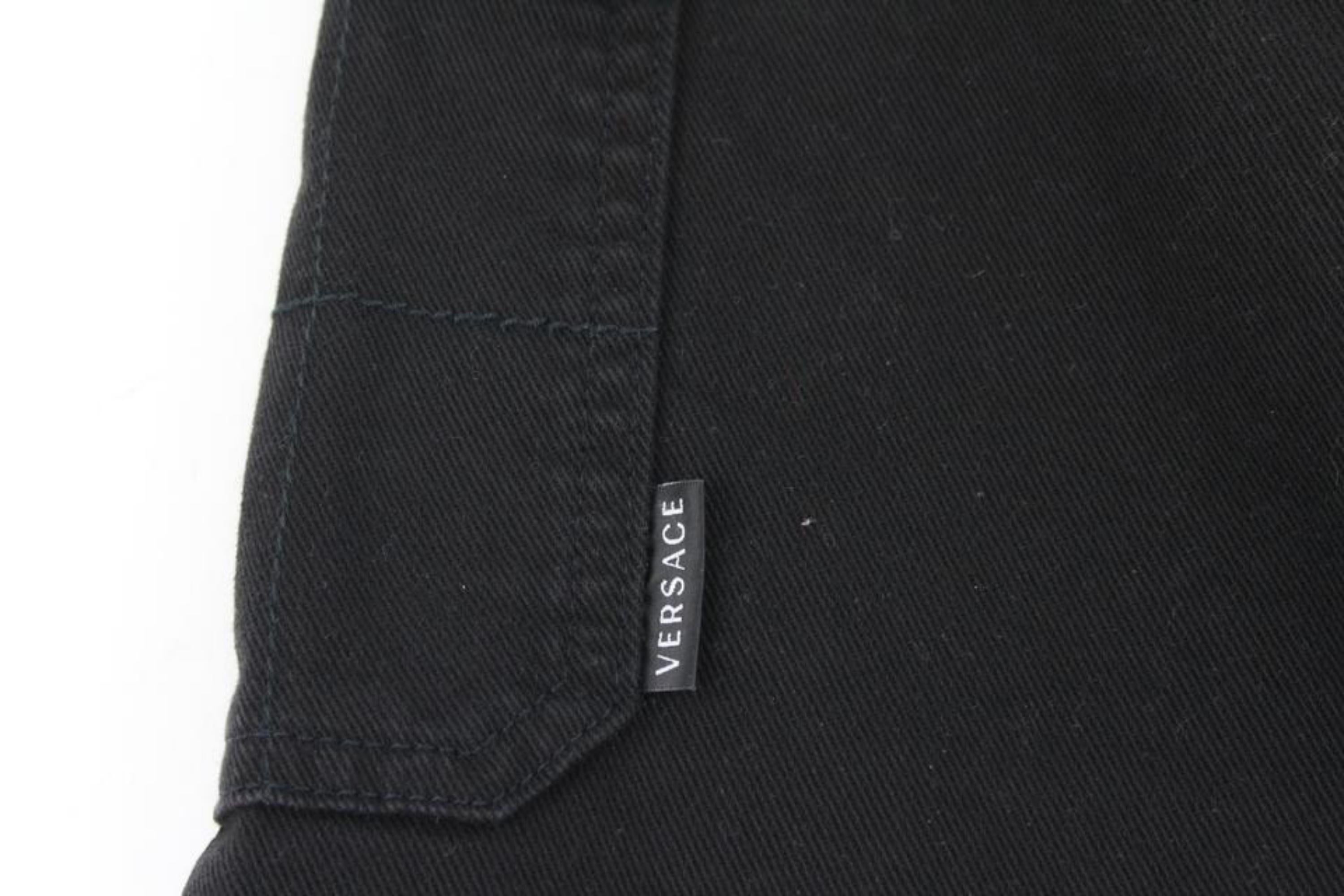 Pantalon pantalon gréca noir et blanc pour garçons 12A de Versace 120v23 Pour hommes en vente