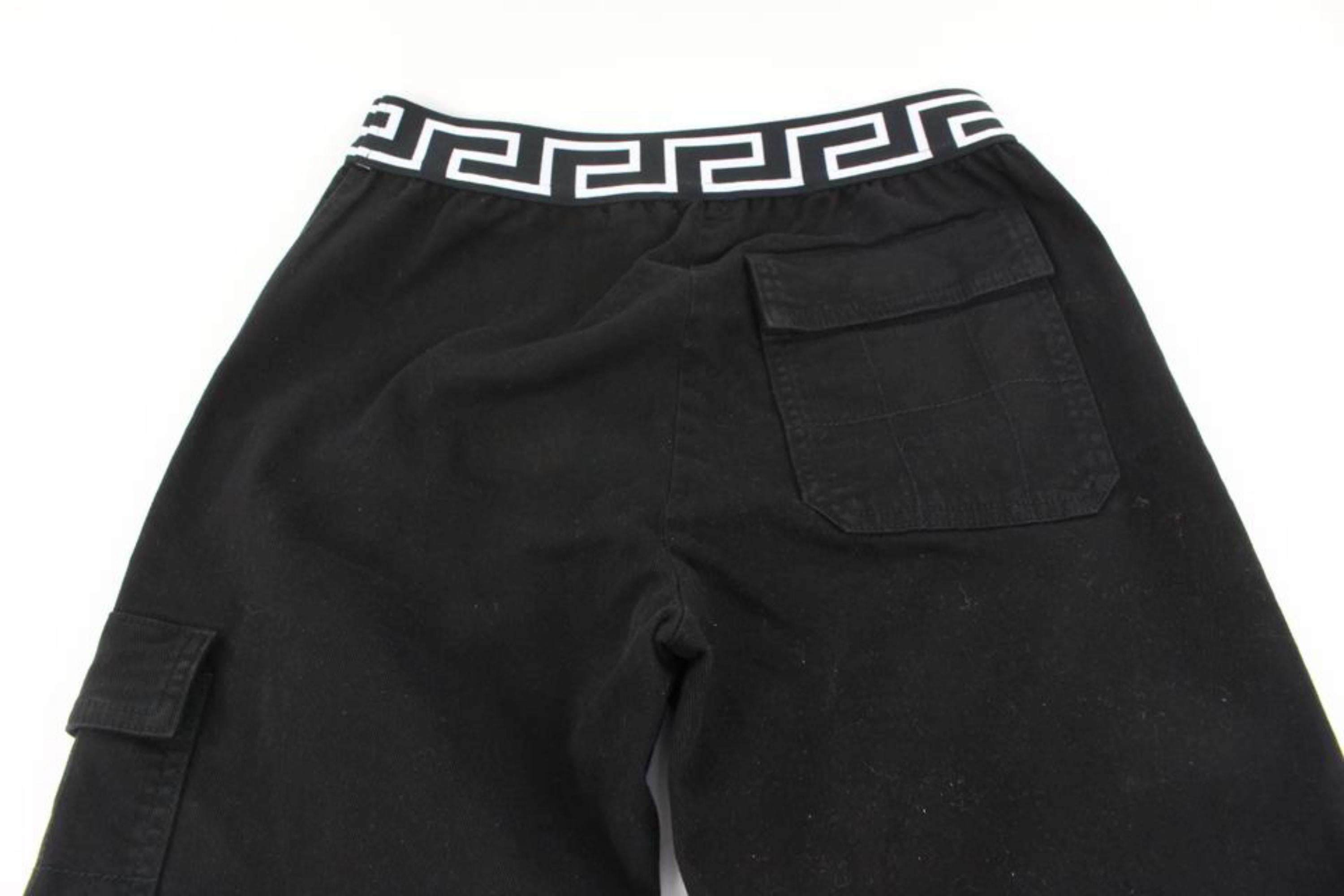 Pantalon pantalon gréca noir et blanc pour garçons 12A de Versace 120v23 en vente 2