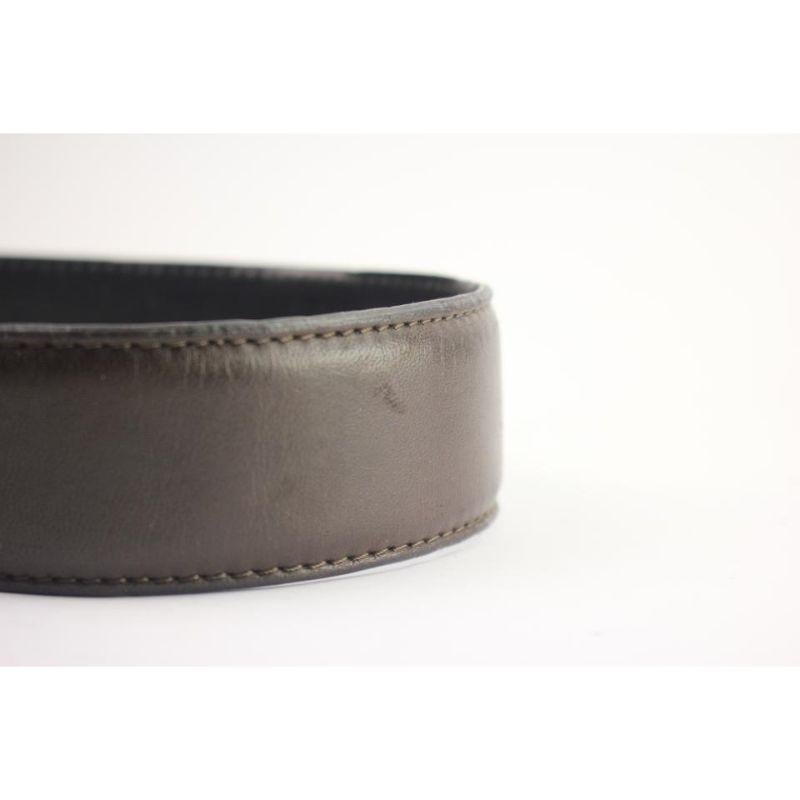 Versace Brown Leather Medusa Belt 82vera104 In Good Condition For Sale In Dix hills, NY