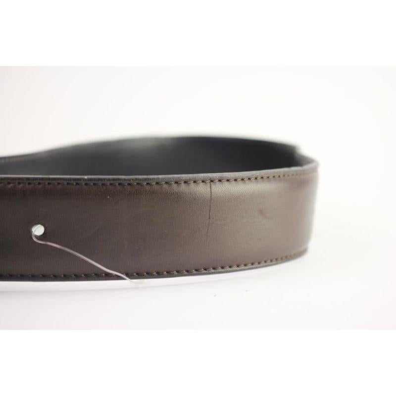 Versace Brown Leather Medusa Belt 82vera104 For Sale 2