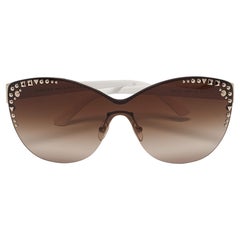 Versace Brown/White Gradient MOD.2152 Studded Cat Eye Sunglasses