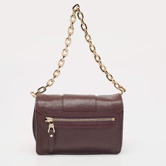 Versace Burgundy Leather Stardvst Crossbody Bag