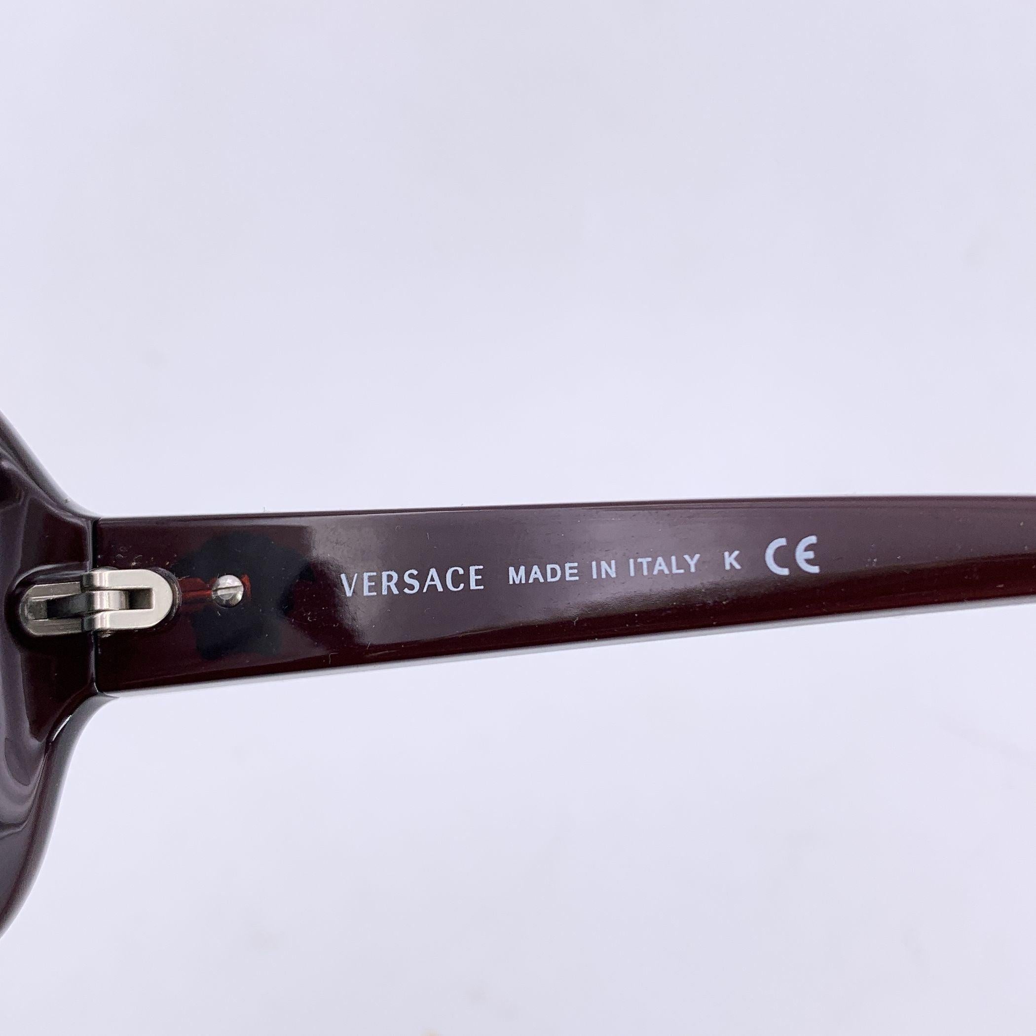 Versace Burgundy Oversize Butterfly Mod. 4187 Lunettes de soleil 56/16 135 mm Excellent état - En vente à Rome, Rome