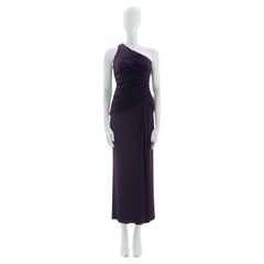 Versace by Donatella Pre-Fall 2008 Ruched purple stretch slit gown 