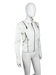 Versace by Donatella S/S 2005 White Technical Jacket with Multi-Zip Hardware
