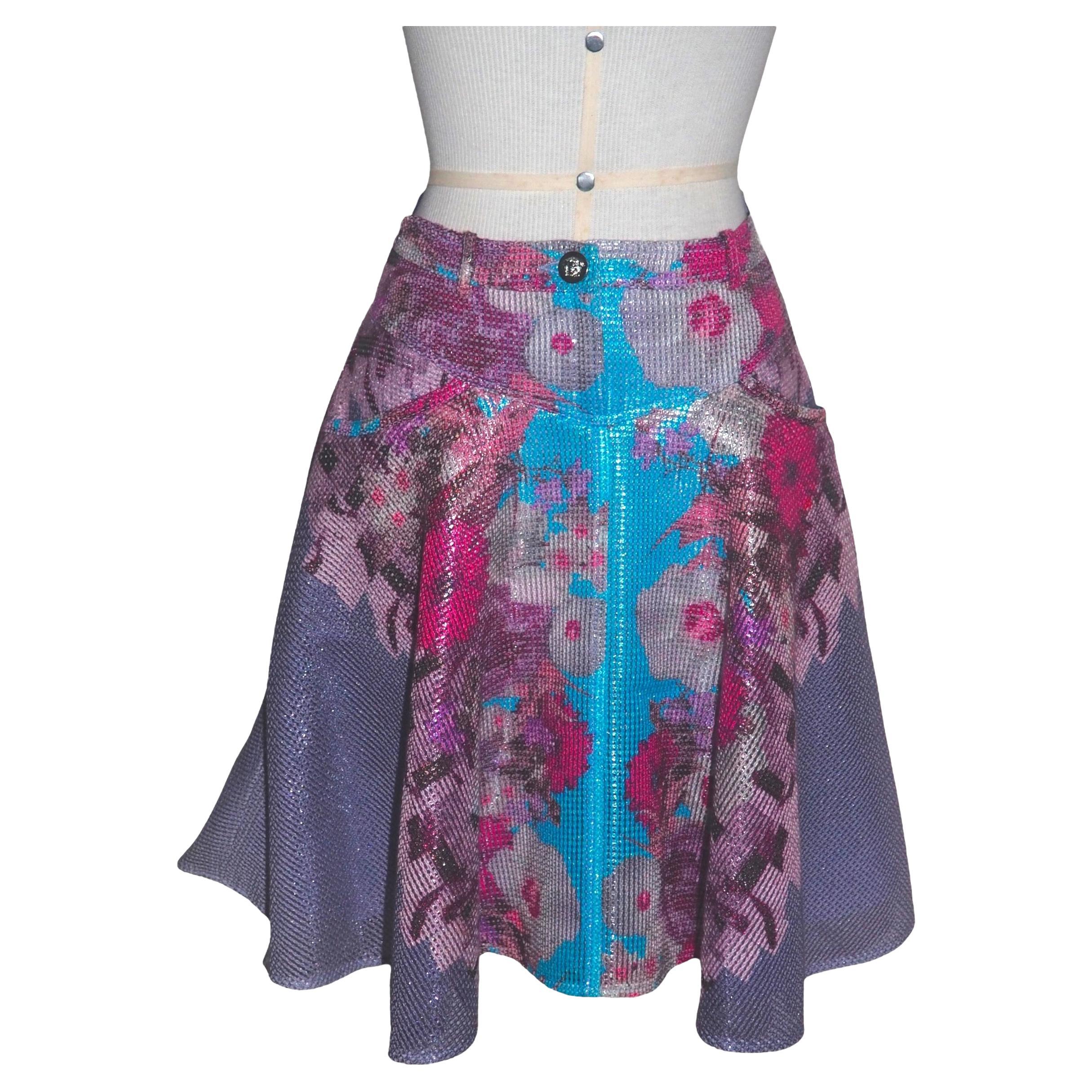 Versace Spring 2020 Verde Jungle Print Pleated High Rise Midi Skirt ...