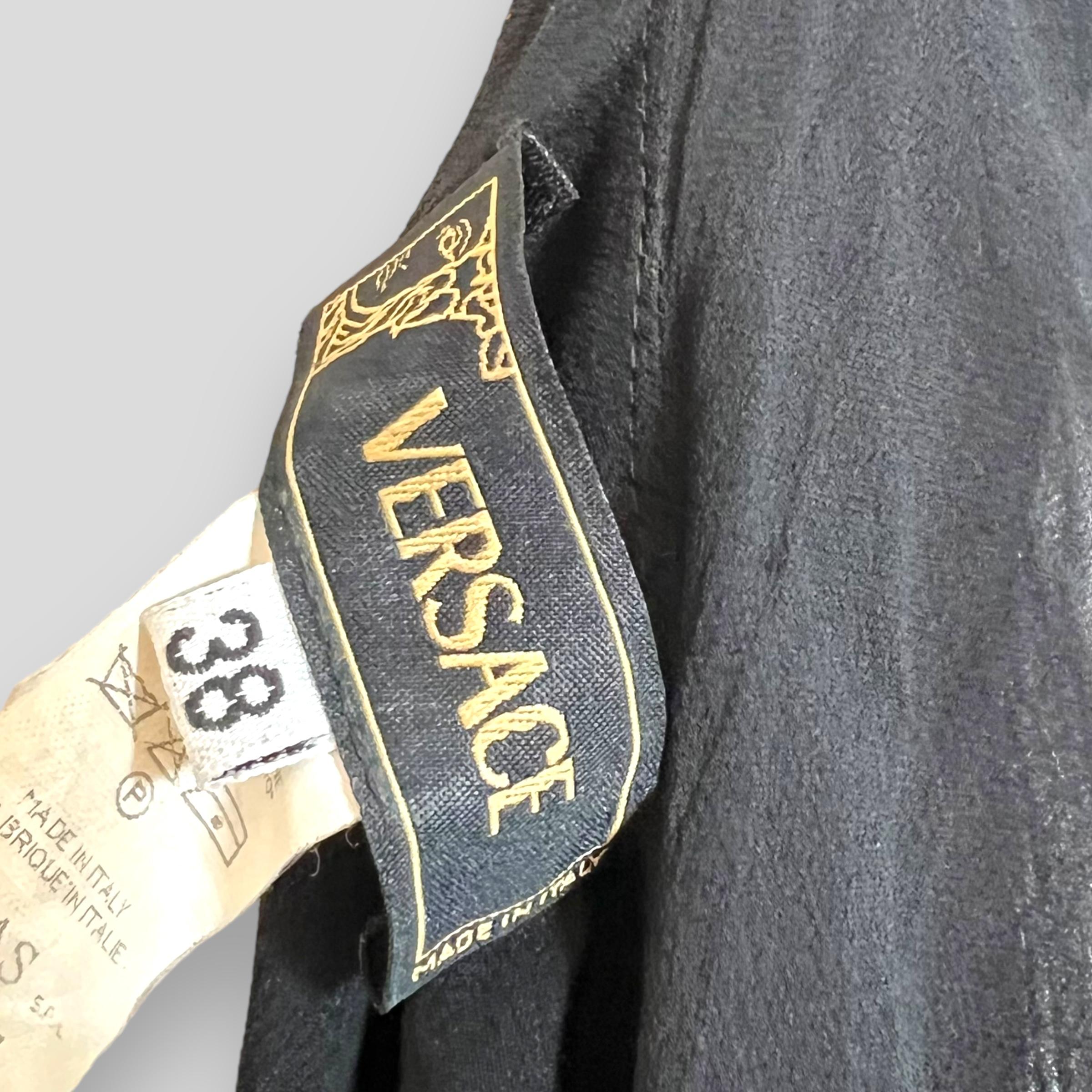 Versace by Donatella Versace F/W 2003 Black Silk Gown For Sale 8