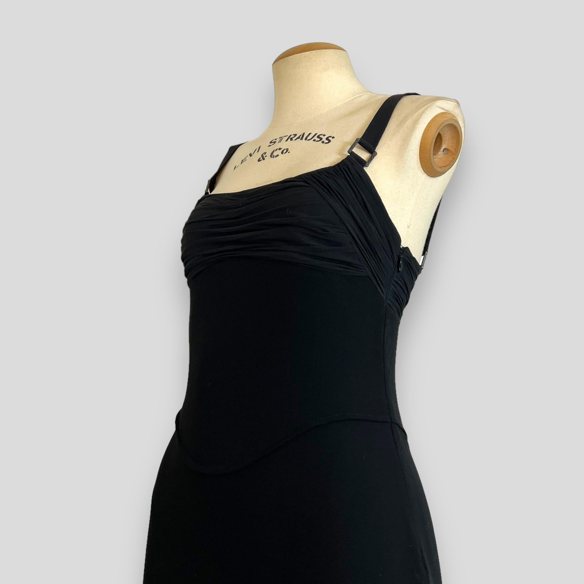 Versace by Donatella Versace F/W 2003 Black Silk Gown For Sale 4