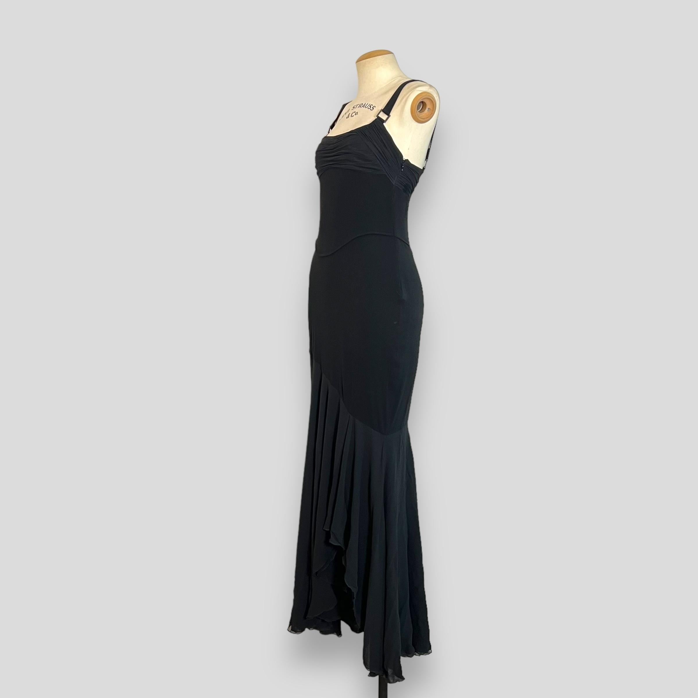 Versace by Donatella Versace F/W 2003 Black Silk Gown For Sale 5