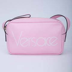 Versace Calfskin Rose Pink Camera Shoulder Bag