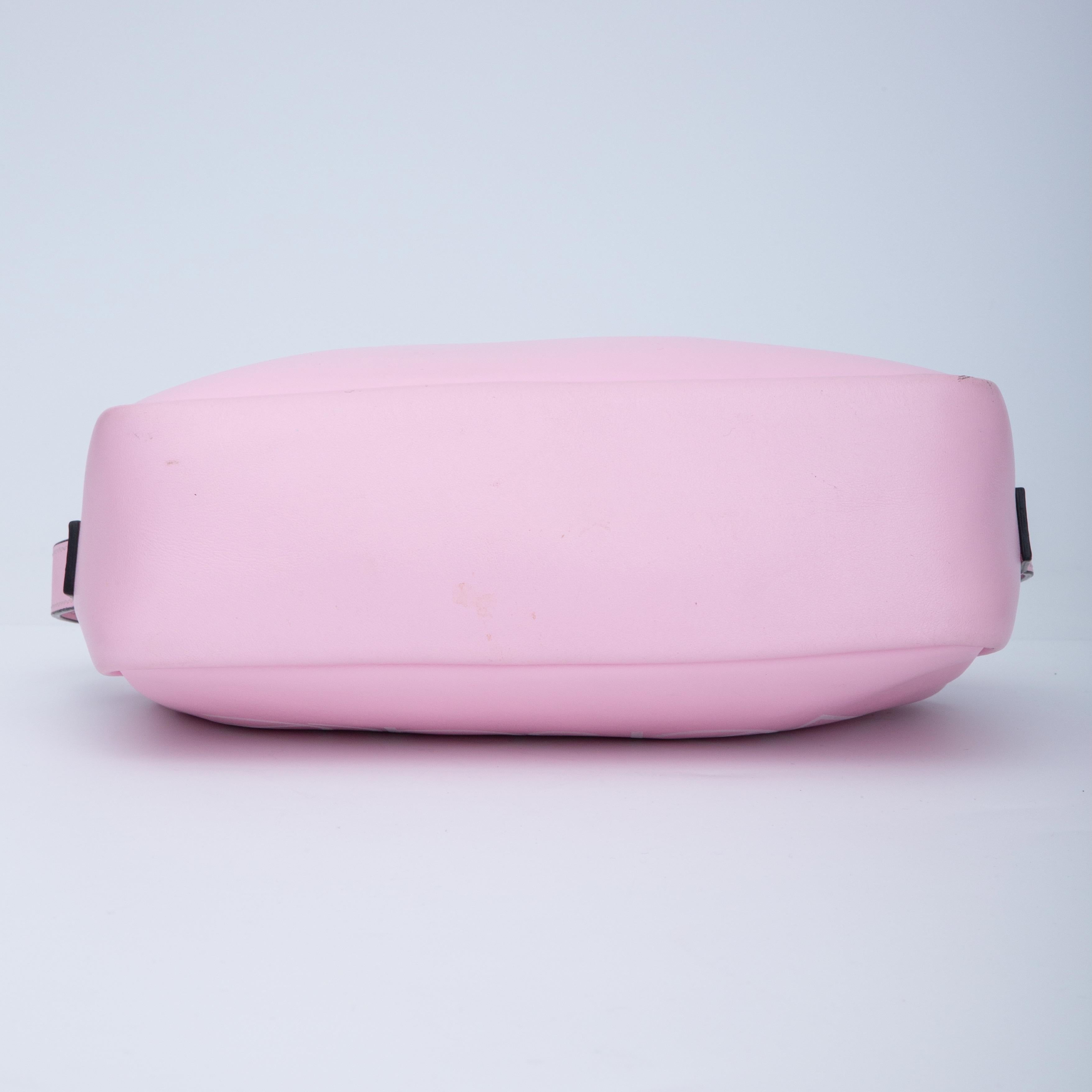 Versace Calfskin Rose Pink Camera Shoulder Bag In Good Condition For Sale In Montreal, Quebec