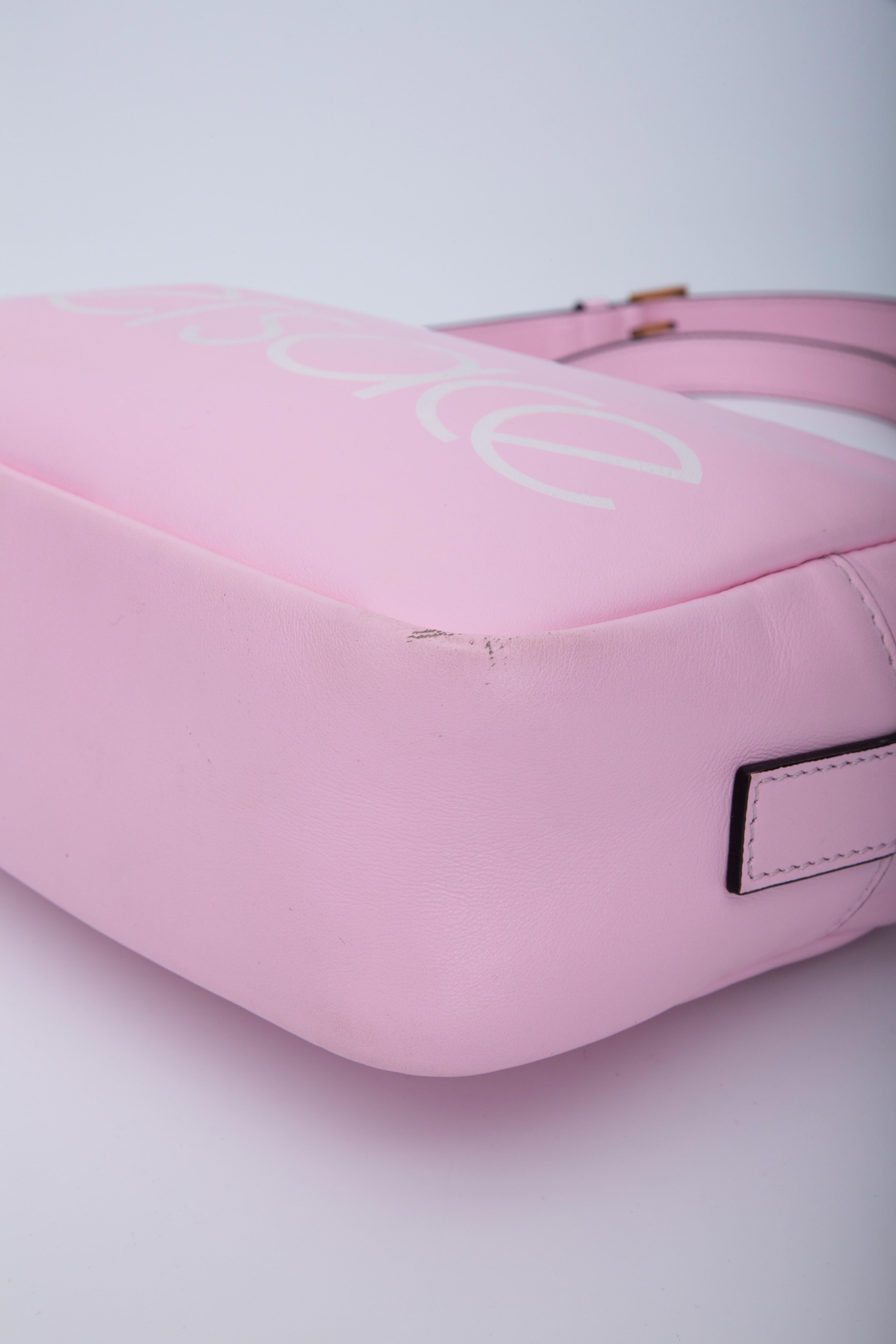 Women's or Men's Versace Calfskin Rose Pink Camera Shoulder Bag For Sale