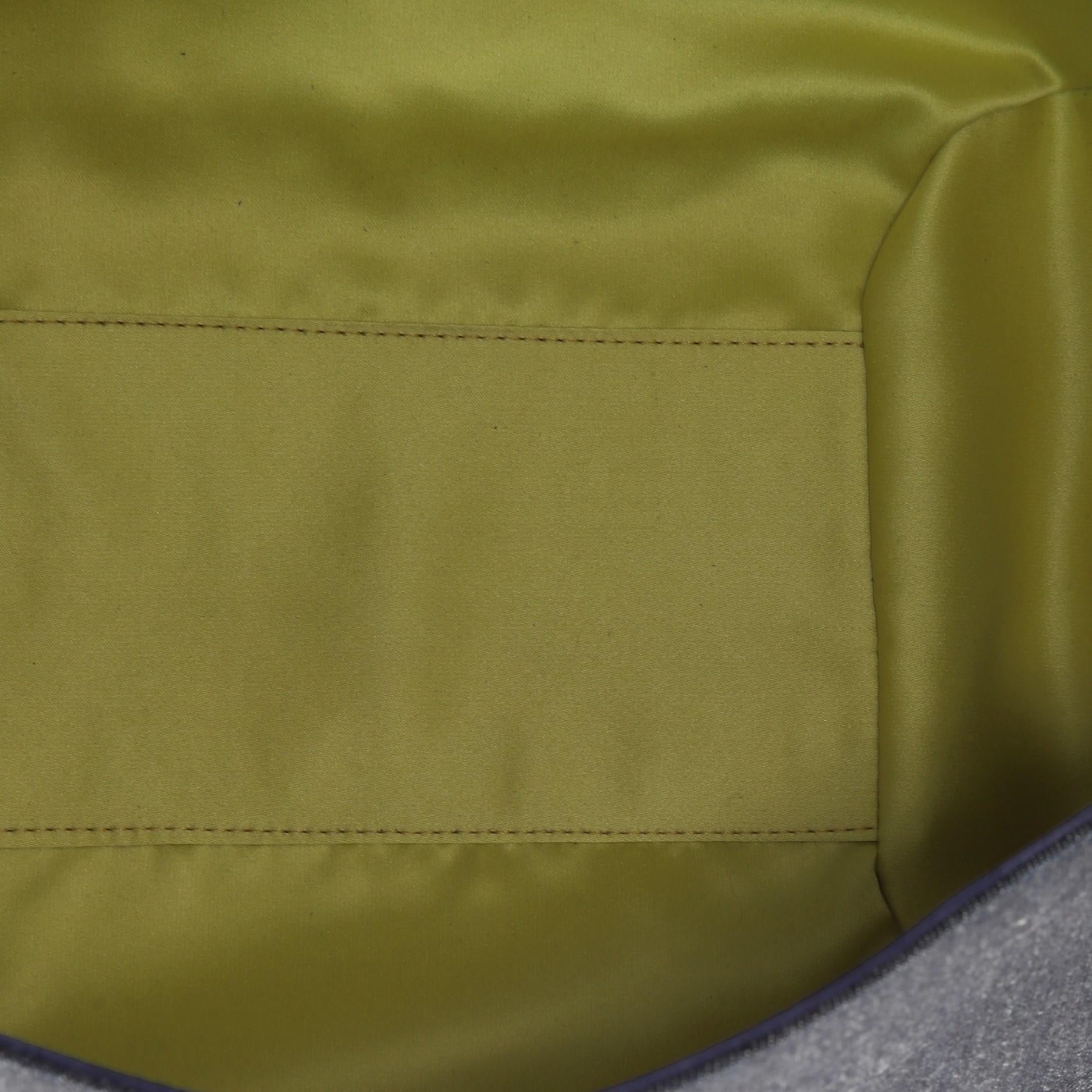 Geprägte Canyon-Tasche aus Leder und Denim mit Krokodilleder Medium für Damen oder Herren