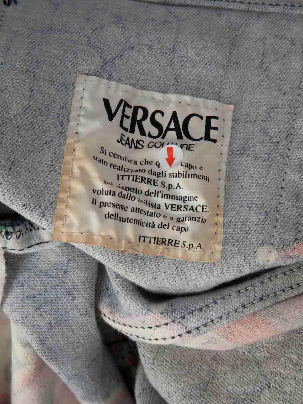 Versace Car Logo Printed Jeans Size L 1