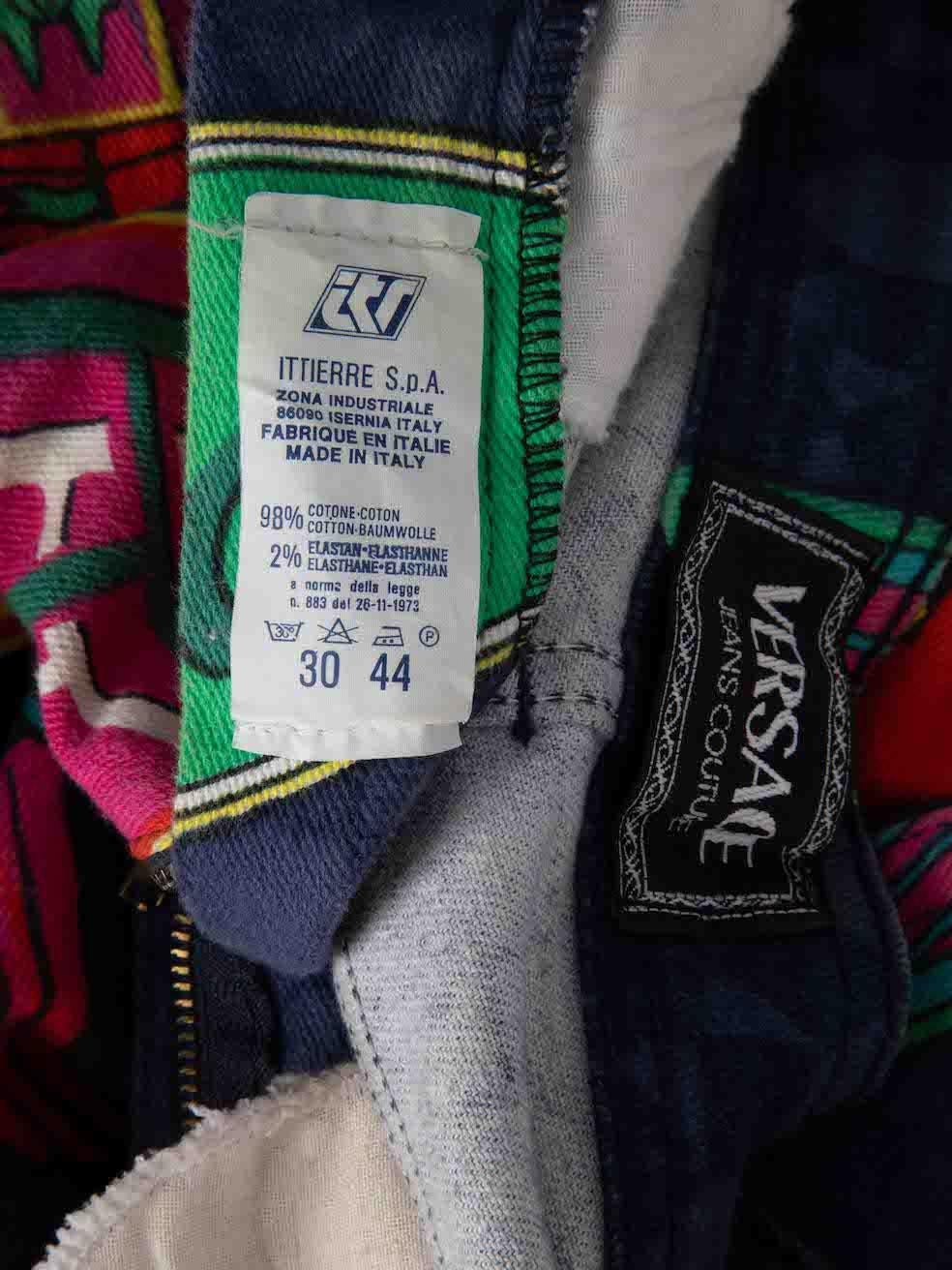 Versace Car Logo Printed Jeans Size L 2