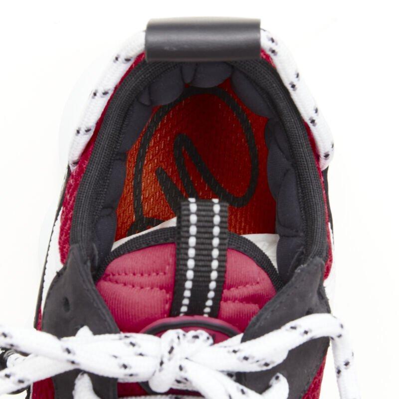 VERSACE Chain Reaction noir daim rouge chunky sneaker EU36 US6 en vente 4