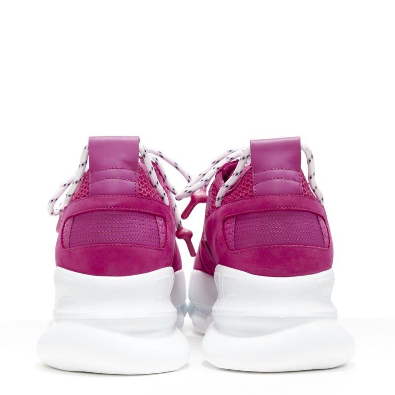 VERSACE Chain Reaction Blowzy all pink suede low top chunky sneaker EU40.5 For Sale 1
