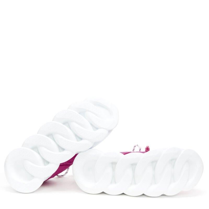 Versace Chain Reaction Blowzy, sneaker bassa in pelle scamosciata rosa EU42 7