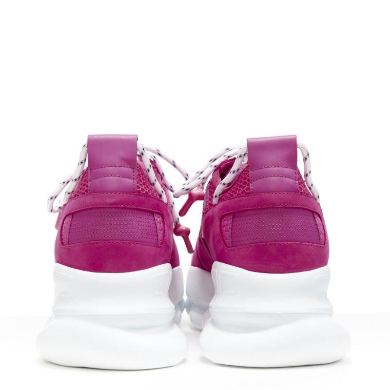 Uomo Versace Chain Reaction Blowzy, sneaker bassa in pelle scamosciata rosa EU42