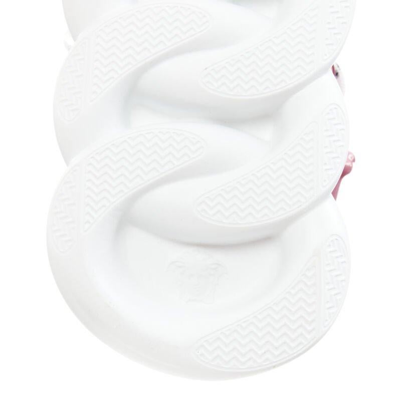 VERSACE Chain Reaction fuschia rose blanc chunky sneaker EU36 US6 en vente 5