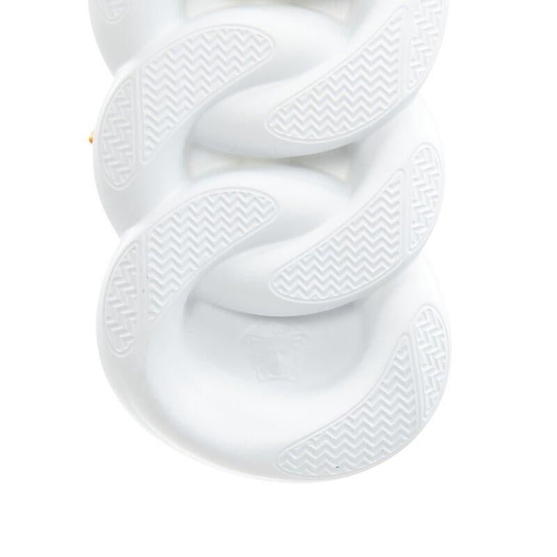 Versace Chain Reaction or Barocco twill jaune bleu daim sneaker EU40 US7 en vente 6