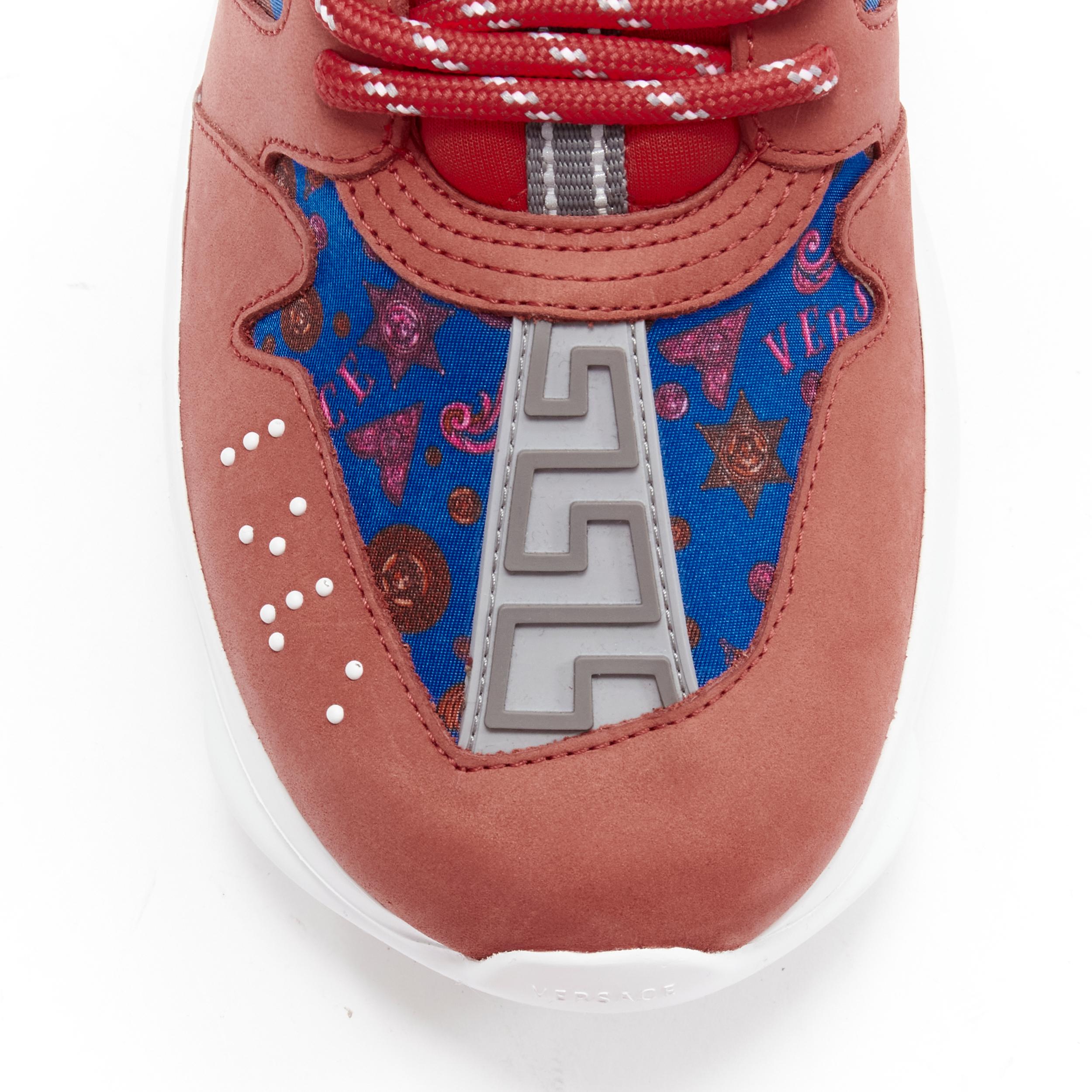 VERSACE Chain Reaction Salehe Bembury Red Medallion blue sneaker EU40.5 For Sale 2