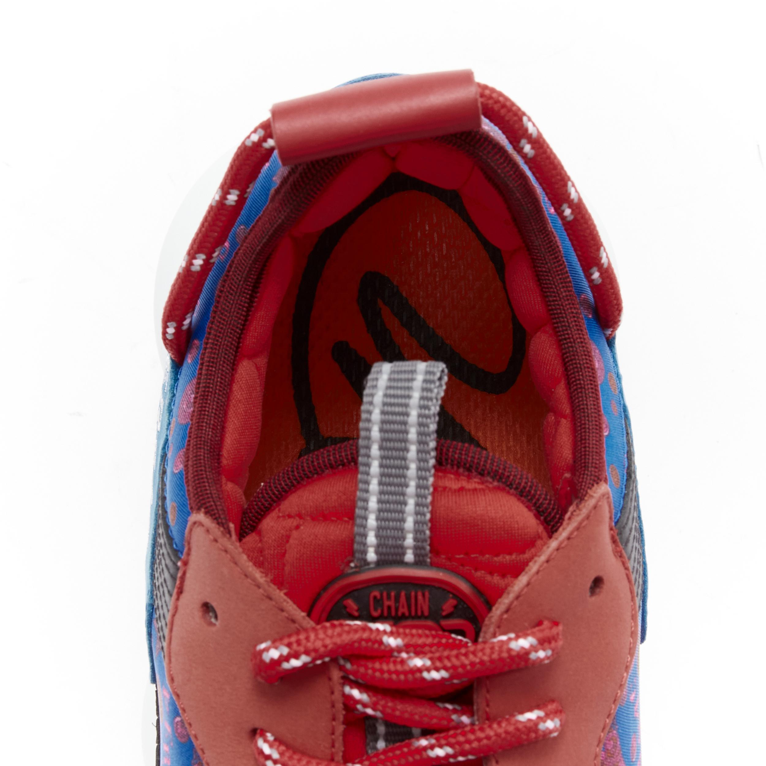 VERSACE Chain Reaction Salehe Bembury Red Medallion blue sneaker EU40.5 For Sale 3
