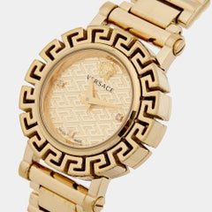 Versace Champagne Stainless Steel Greca Glam VE2Q00422 Wristwatch 29 mm