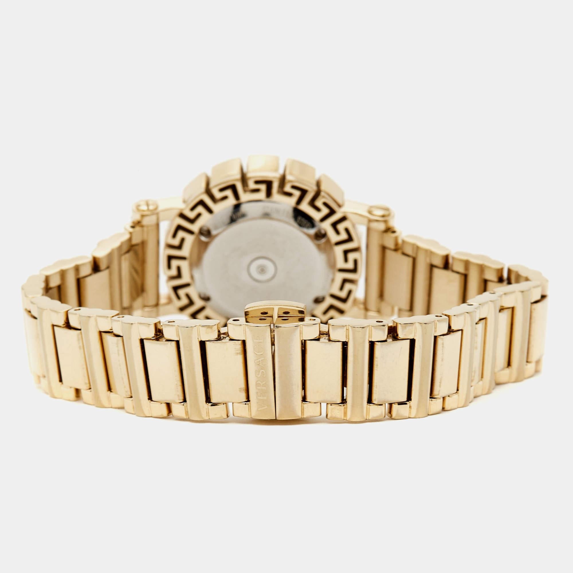 Versace Champagne Stainless Steel Greca Glam VE2Q00422 Wristwatch 29 mm 1