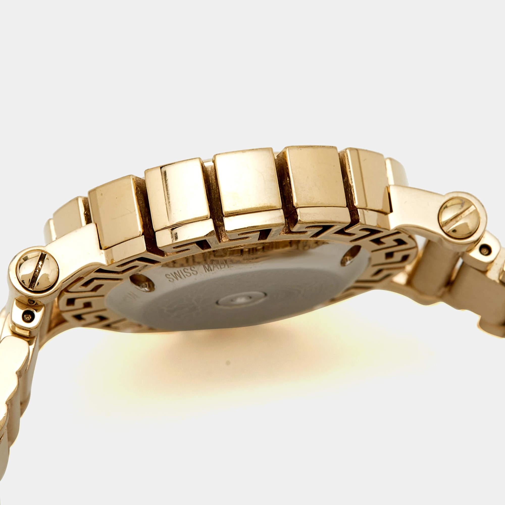 Versace Champagne Stainless Steel Greca Glam VE2Q00422 Wristwatch 29 mm 2