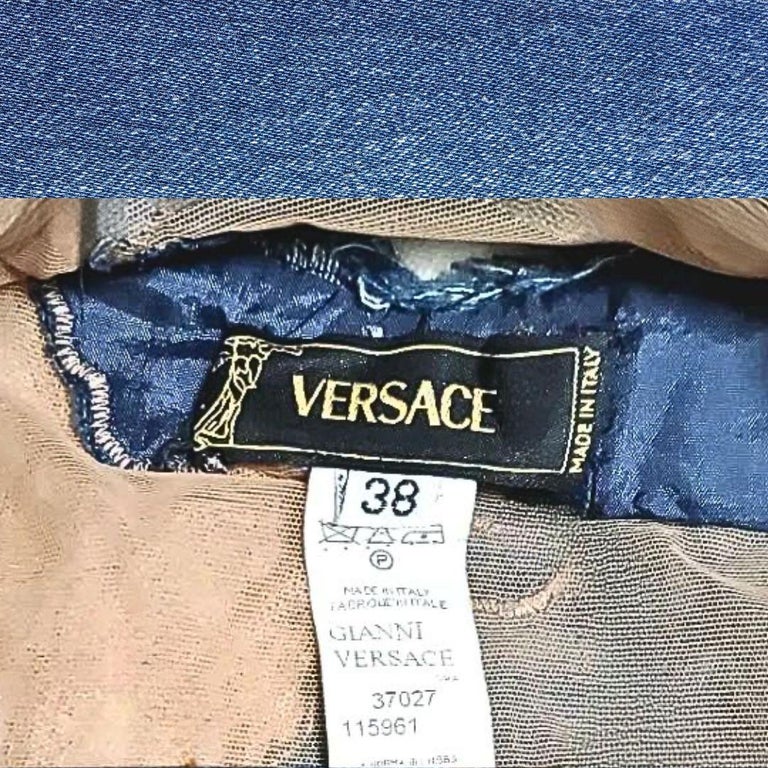Versace Chaos Couture Embellished Denim Dress Spring Summer 2005  