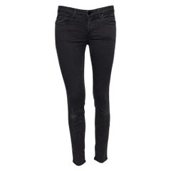 Versace Charcoal Grey Denim Stud Embellished Pocket Detailed Jeans S Versace Charcoal Grey Denim Stud Embellished Pocket Detailed Jeans S