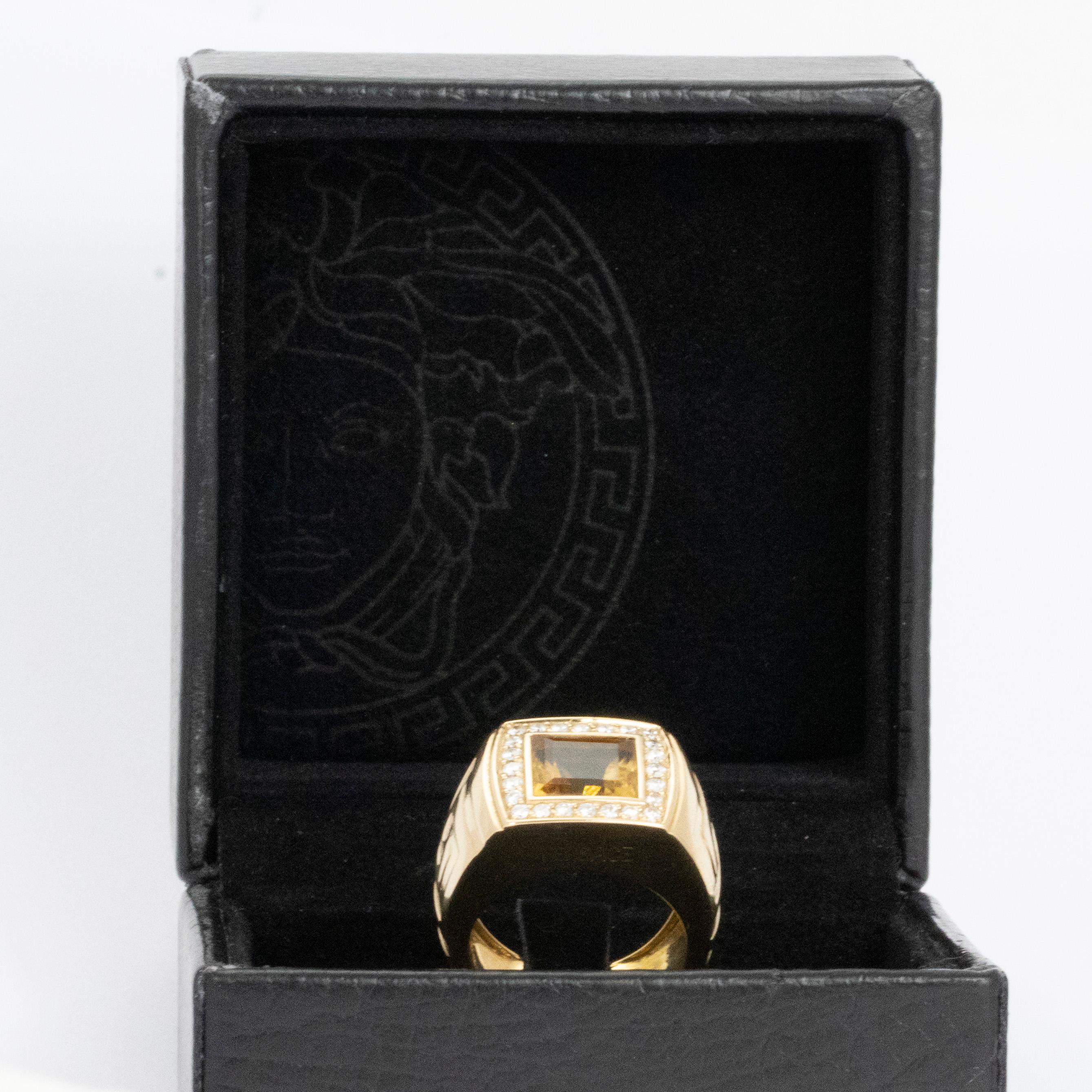 versace 10k gold ring