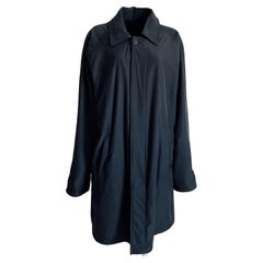 Versace Classic Coat Mens Reversible Black Wool Blend Size 54  
