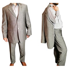 Versace Classic mens Grey pinstripe suit, 2 piece 