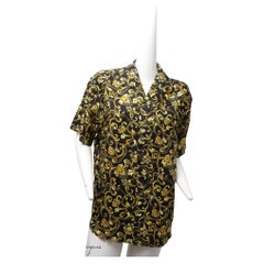 VERSACE Classic V2, 100% Silk, Baroque Print, Short Sleeve Shirt, 1990s