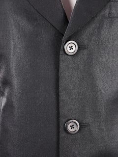 Versace Classic V2 Black Irrediscent Single Breasted Oversized Blazer 1990s