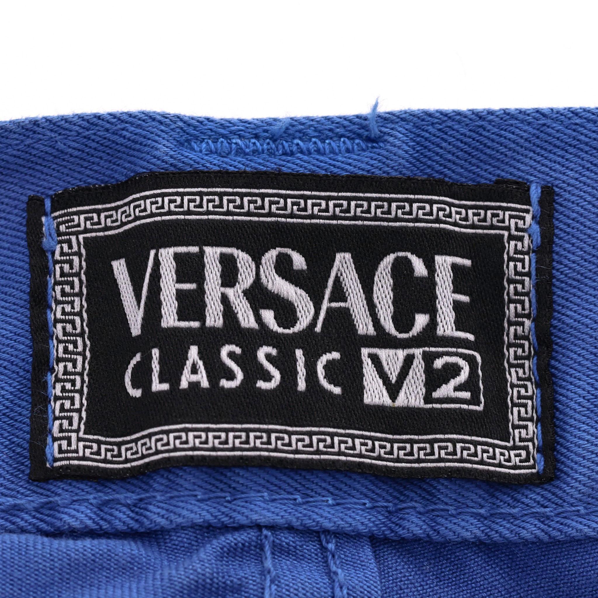 Versace Classic V2 Cotton Denim Trousers For Sale 2
