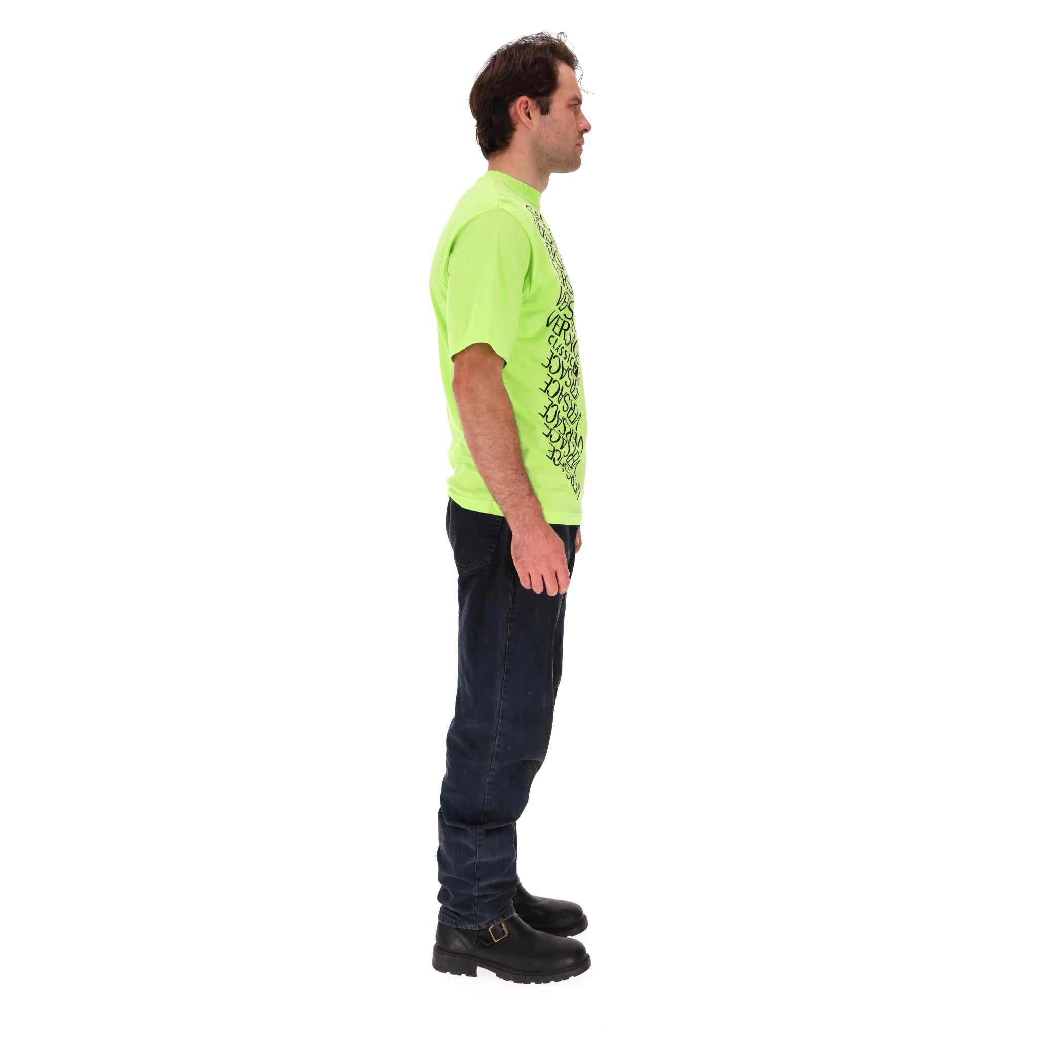 Green Versace Classic V2 Cotton Logo T-Shirt For Sale