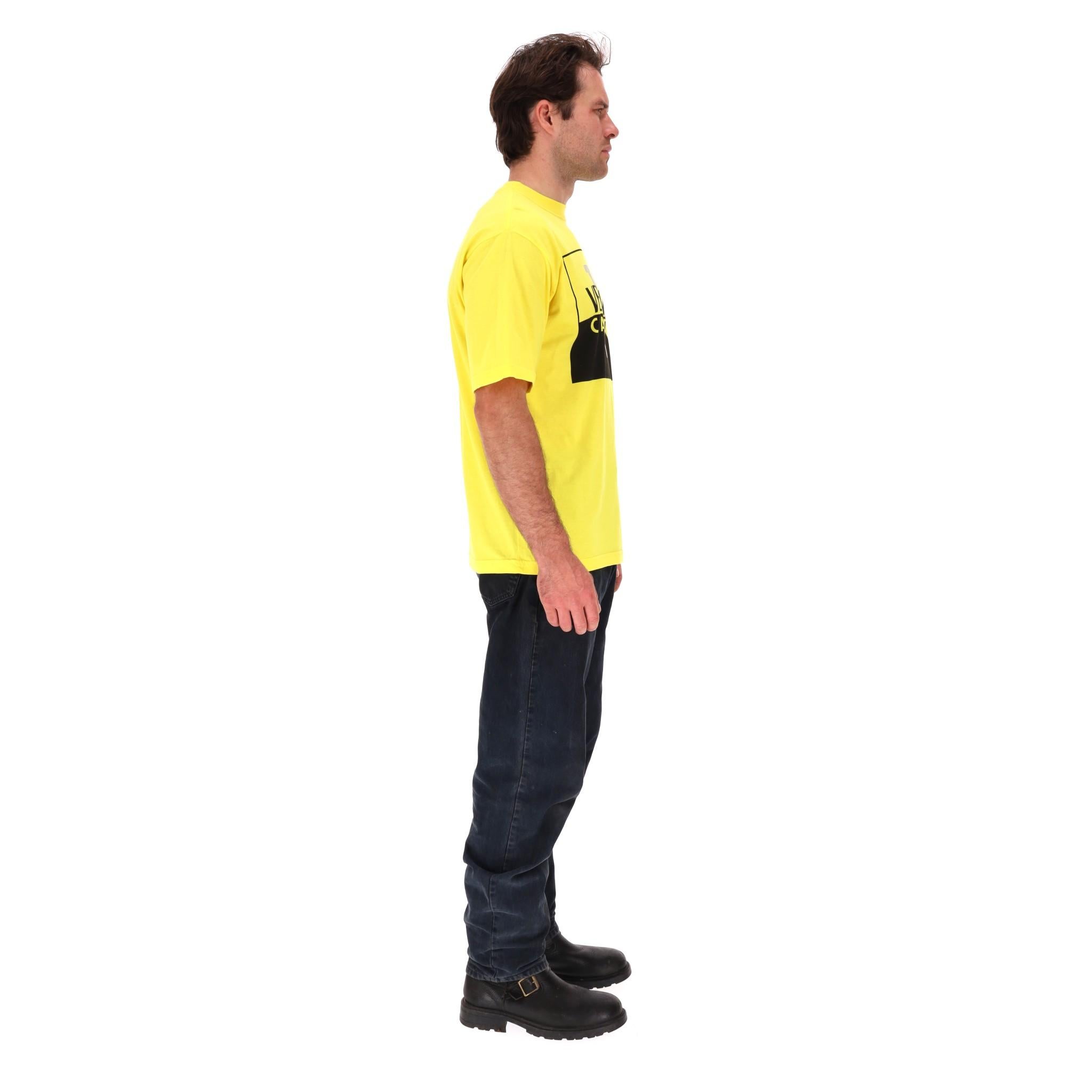 Jaune Versace Classic V2 Cotton Logo T-Shirt en vente