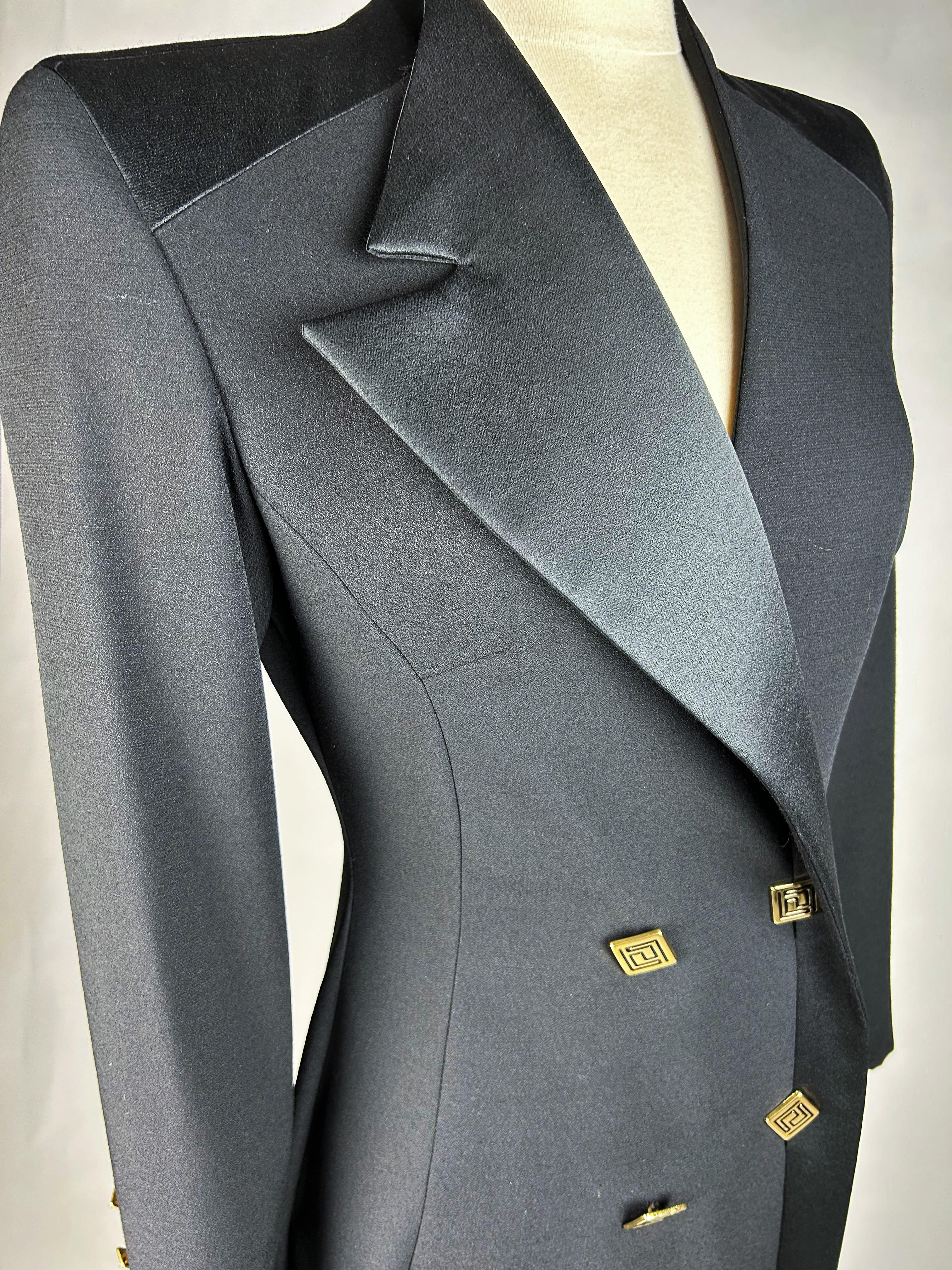 Versace Classic V2 Evening Tuxedo Coat - Italy Circa 2000 For Sale 6